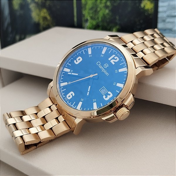 Relógio Champion Analógico Dourado Unissex CA31711F