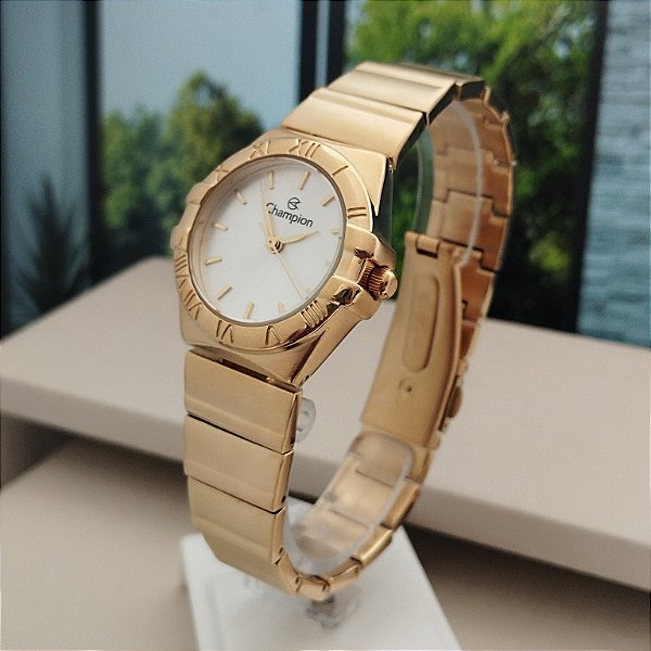 Relógio Champion Analógico Dourado Feminino CF25367H