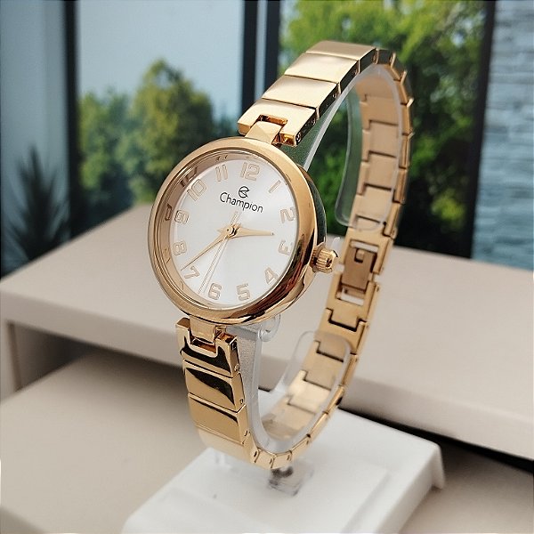 Relógio Champion Analógico Dourado Feminino CF24984H