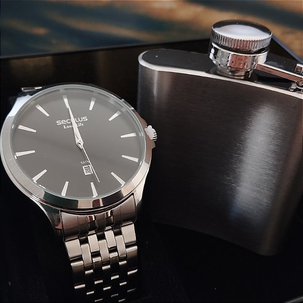 Relógio Masculino Aço Minimalista Prata 44214G0SVNA1