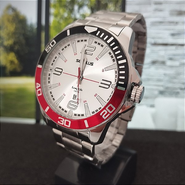 Relógio Seculus Masculino Prata 44212G0SVNA2