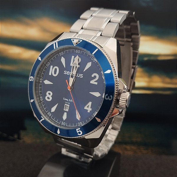 Relógio Seculus Masculino Prata 77259G0SVNA1