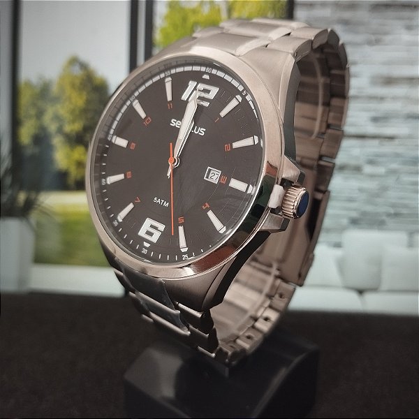 Relógio Seculus Masculino Prata 44234G0SVNA2