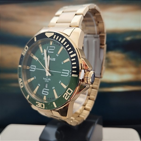 Relógio Seculus Masculino Dourado  44294GPSVDA3