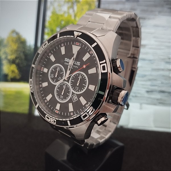 Relógio Seculus Masculino Prata  44076G0SVNA3