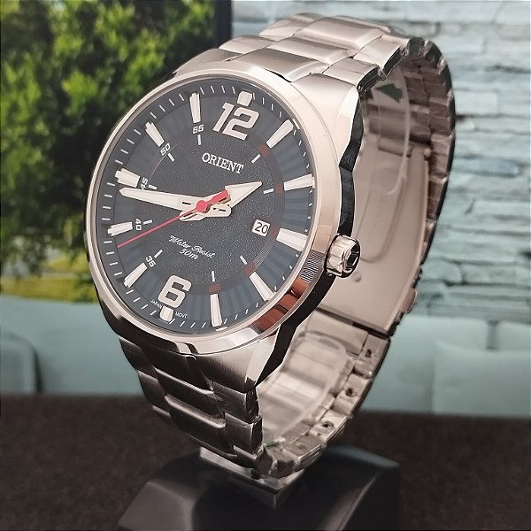 Relógio Orient Masculino Analógico Azul Prata MBSS1461 D2SX