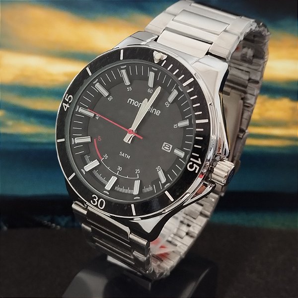 Relógio Mondaine Masculino Marcadores 3D Prata 32758G0MVNE1