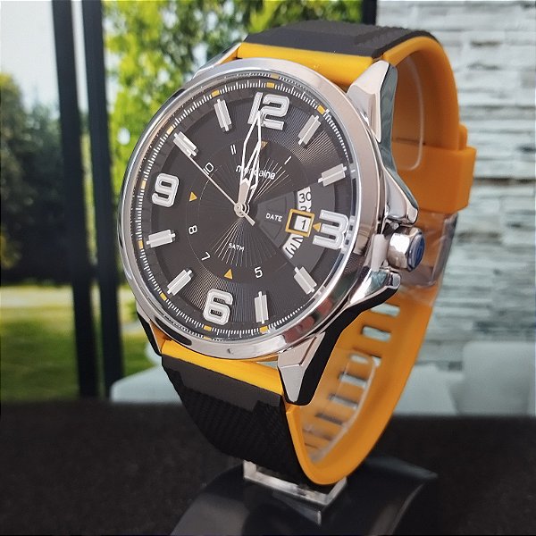 Relógio Masculino Analógico Mondaine Amarelo/Preto 32881G0MVNI2