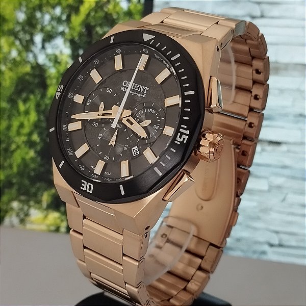 Relógio Orient Sport Masculino Cronográfo Dourado MGSSC048P1KX