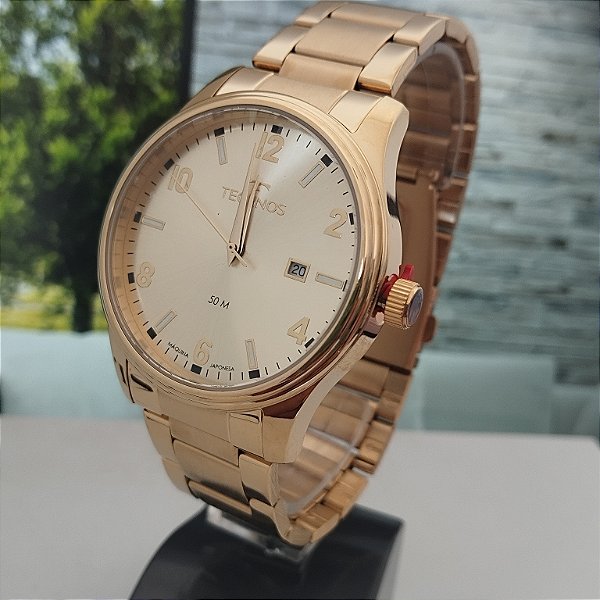 Relogio feminino technos dourado 2115TZF/1X