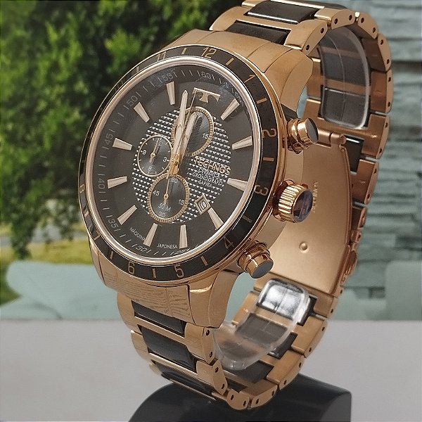 Relogio Technos masculino dourado OS1ABX/1P