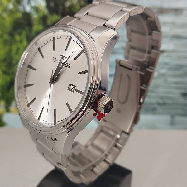 Relogio masculino technos prata 2115TZG/1K