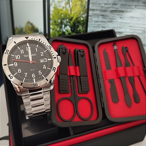 Relógio Technos Masculino Militar Prata - 2115NBQ/1A