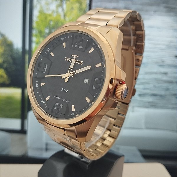 Relógio Technos Masculino Militar Dourado 2117LEF/1F
