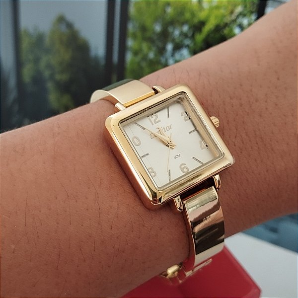 Relogio feminino dourado condor C02035NKE/5X