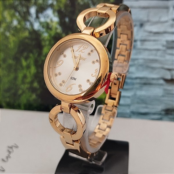 Relogio feminino condor dourado C02035NKD/5X