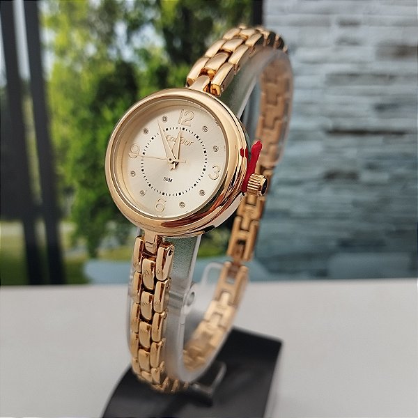Relogio feminino condor dourado C02035NSD/5X