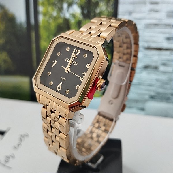 Relogio feminino condor dourado C02035MZL/4P