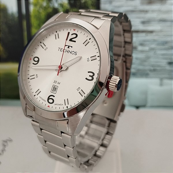Relógio Technos Masculino Militar Prata - 2115TZP/1B