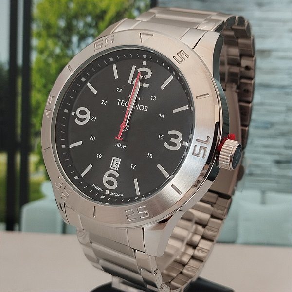 Relógio Technos Masculino Militar Prata - 2115MYV/1P Prata