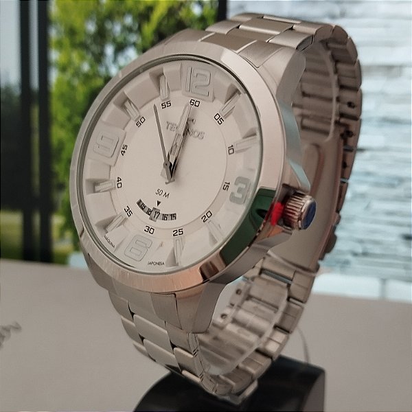 Relogio masculino technos prata 2117LDI/1K