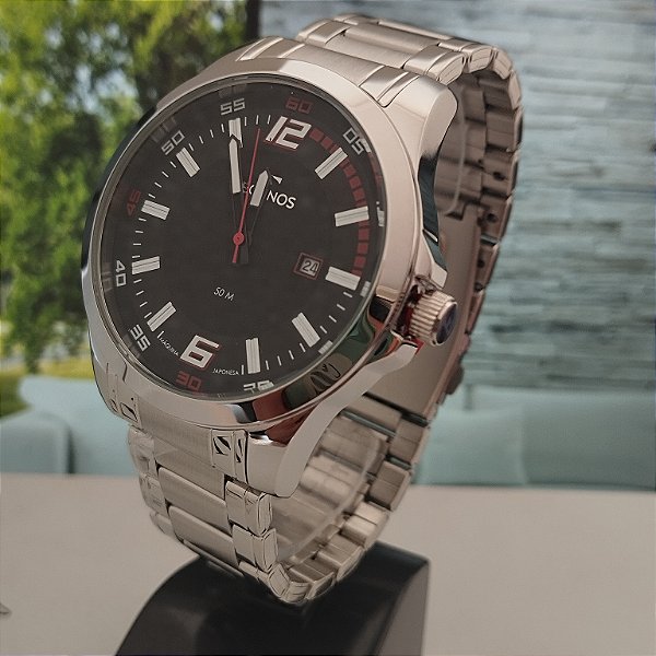 Relogio TECHNOS masclino prata 2115NBB/1K