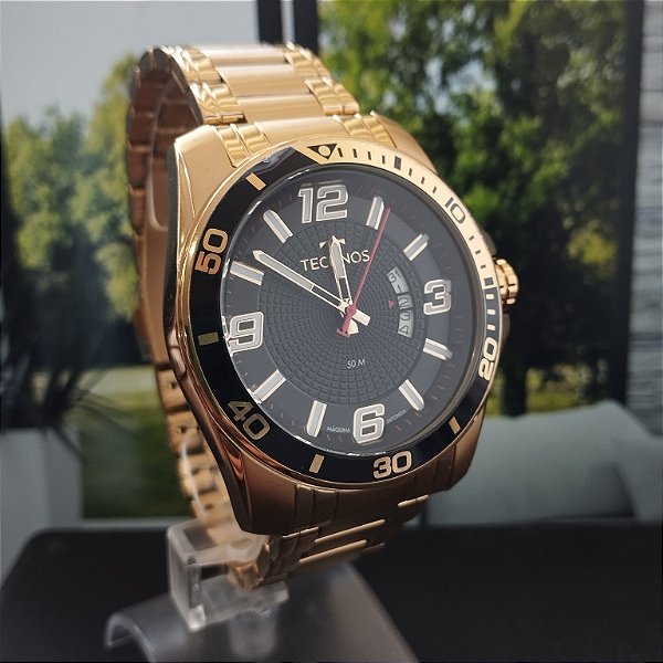 Relogio masculino technos dourado 2117LFO/1P