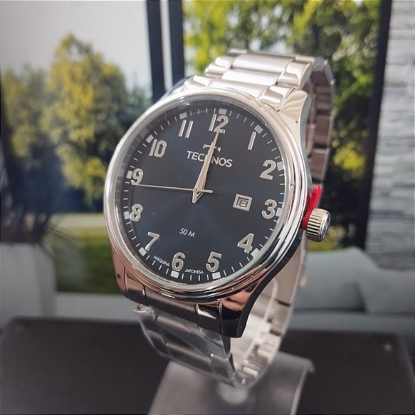 Relogio masculino technos prata 2115TZC/1A