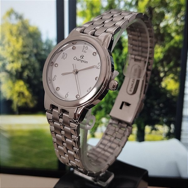 Relogio feminino champion prata CN28320Q