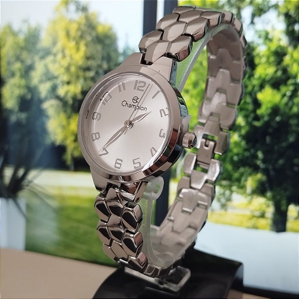 Relogio feminino champion prata CF24546Q