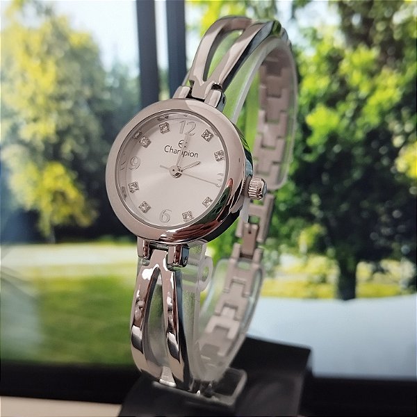 Relogio feminino champion prata CF24377Q