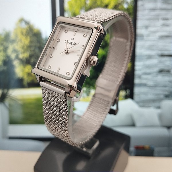 Relógio Feminino Classic Champion Prata CF24206Q
