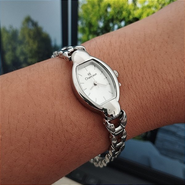 Relogio feminino champion prata CF24813Q