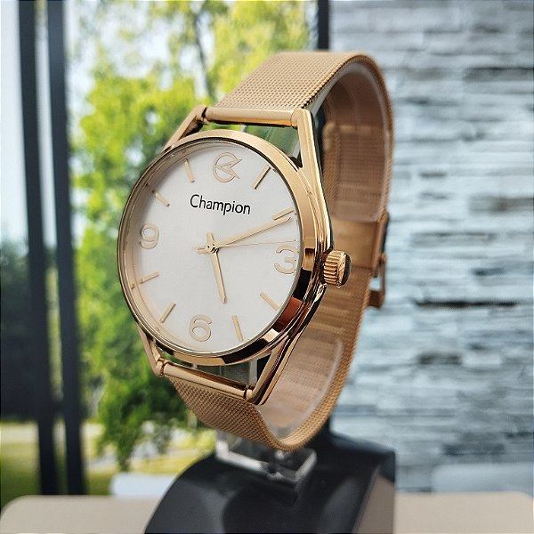 Relogio feminino champion dourado CF24402H