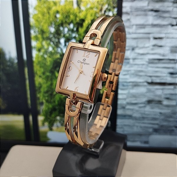 Relogio feminino champion dourado CF24493H