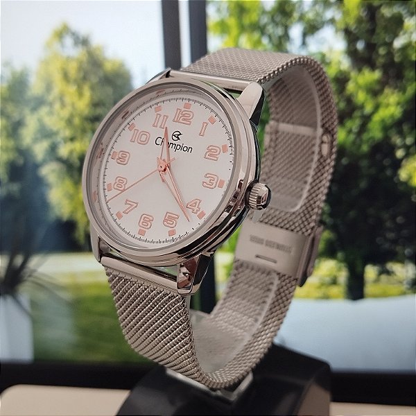 Relogio feminino champion prata CF24993N