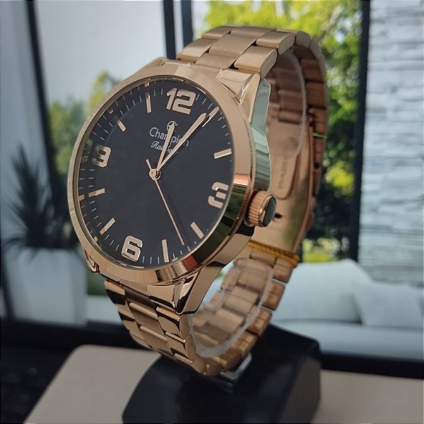 Relogio feminino champion dourado CN29892U