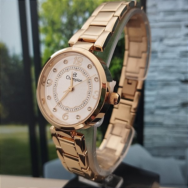 Relogio champion feminino dourado CF25269H