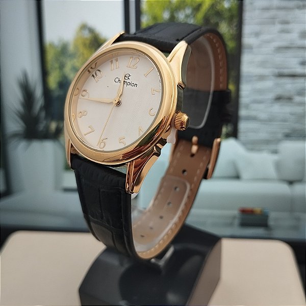 Relogio feminino champion couro CH24660B
