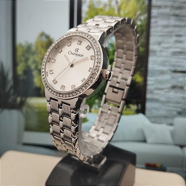 Relogio feminino champion prata CF25661Q
