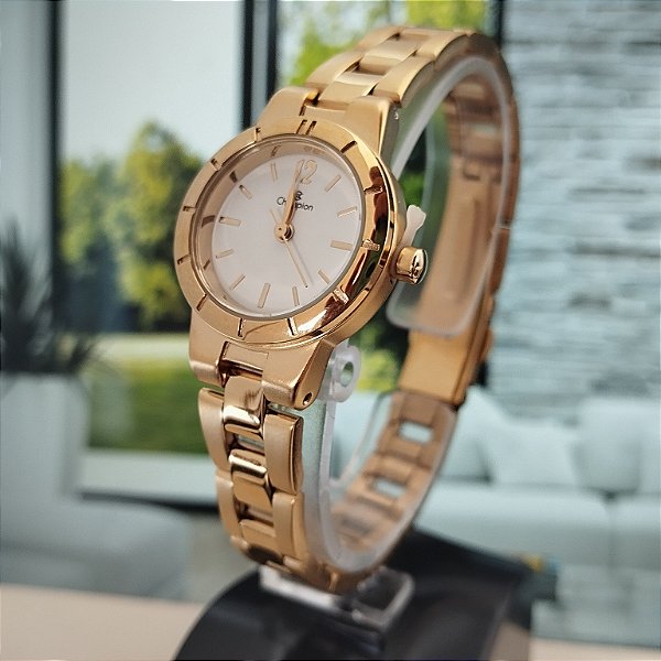 Relogio feminino champion dourado CH27569H