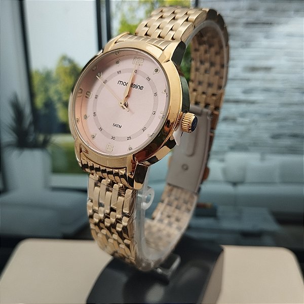 Relogio feminino mondaine dourado 99819LPMVDE3