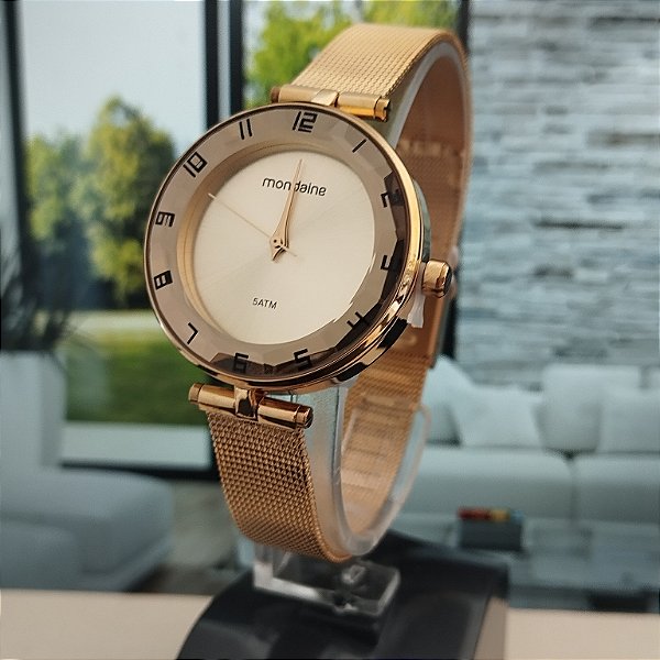 Relogio feminino mondaine dourado 32911LPMVDE1