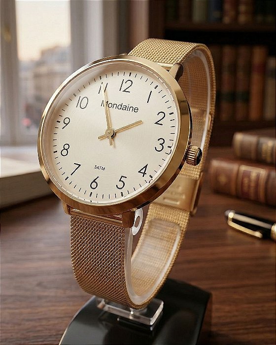 Relogio feminino monadaine dourado 36004LPMVDE1