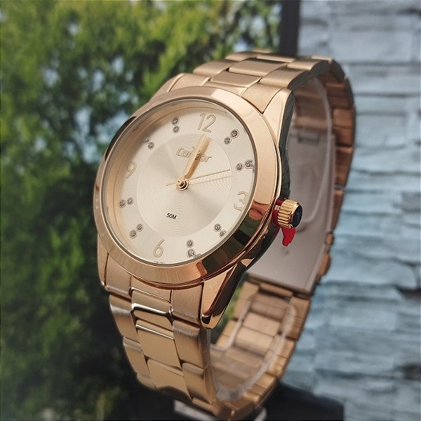 Relogio feminino condor dourado CO2035NQN/4X