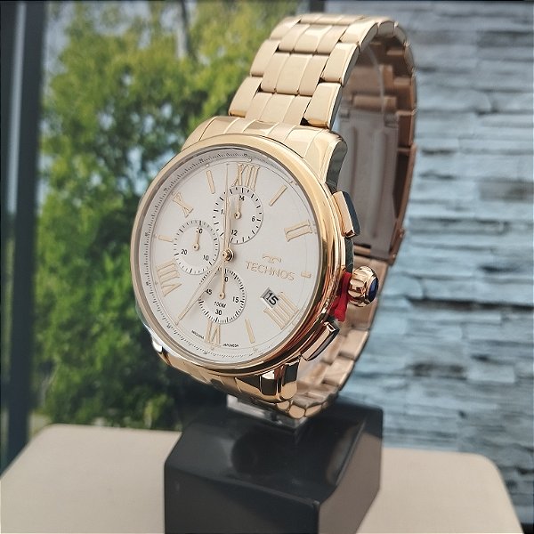 Relogio masculino Technos grandtech dourado JS15ENV/1K