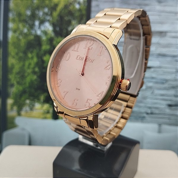 Relogio feminino condor dourado CO2035NFX/4J