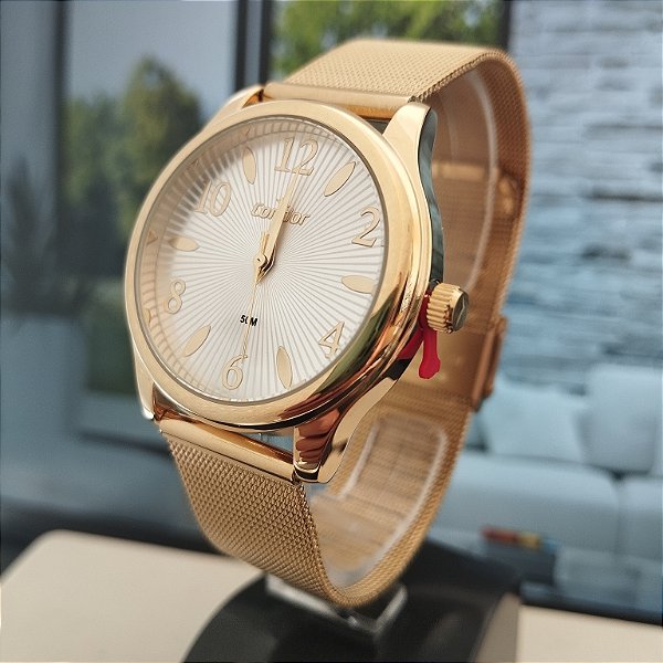 Relogio feminino condor dourado CO2035NNL/4K