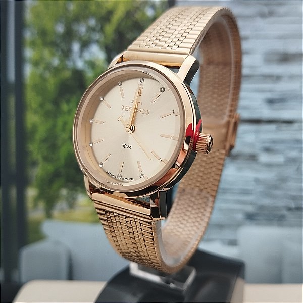 Relogio feminino technos style dourado 2035MZU/1X