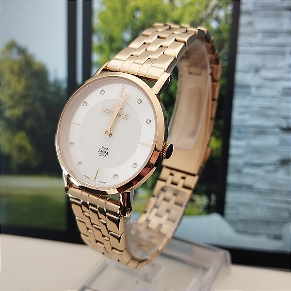 Relógio Technos Feminino Elegance Slim Dourado - 2025LUB/1K